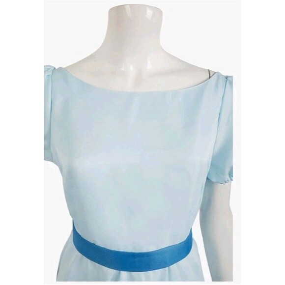 SOLD!!!Women's Blue Dress Costume Wendy Peter Pan Cosplay Blue Bow Tie Ha - Picture 3 of 7